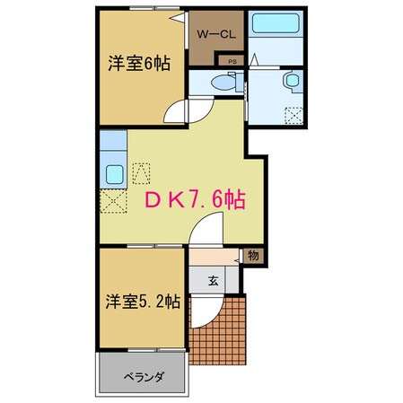 ゼファー　Ｃ棟の物件間取画像